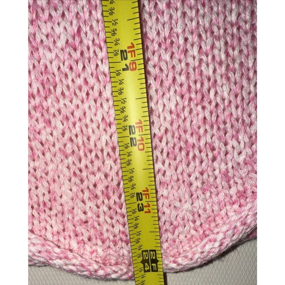 H&M Basic Pink Loose Knit V-Neck Sweater XS - Picture 4 of 5